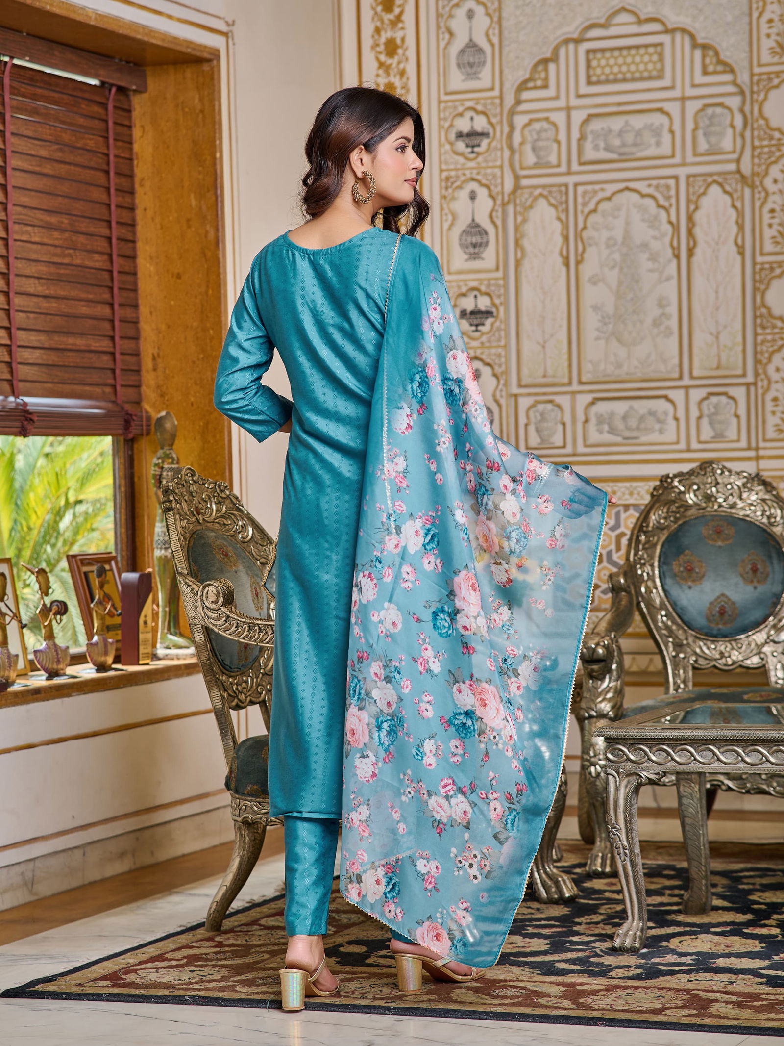 Kalaai Designer Viscose Rayon Kurti With Bottom Dupatta Wholesale Online

